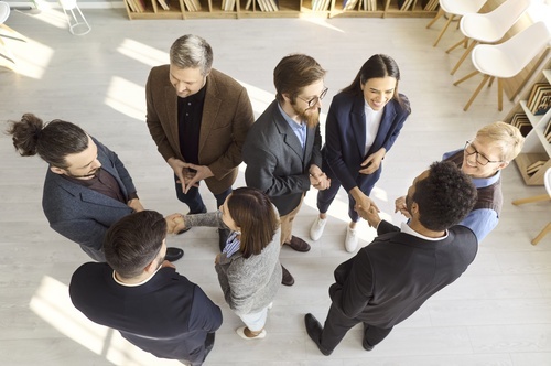 Group of people talking 